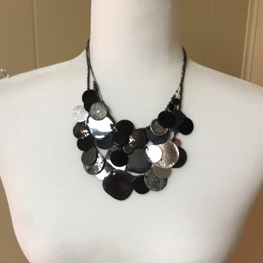 Chico Multi Material Statement Necklace - image 1